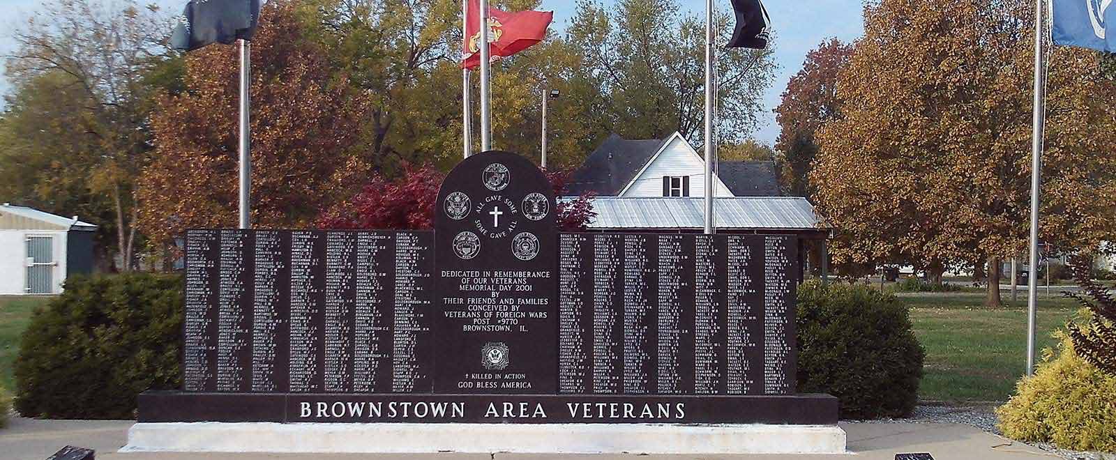 Veterans Memorial in Brownstown